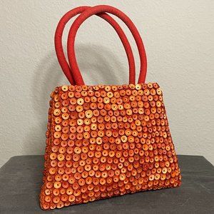 Handmade Red Seashell Slim Handbag